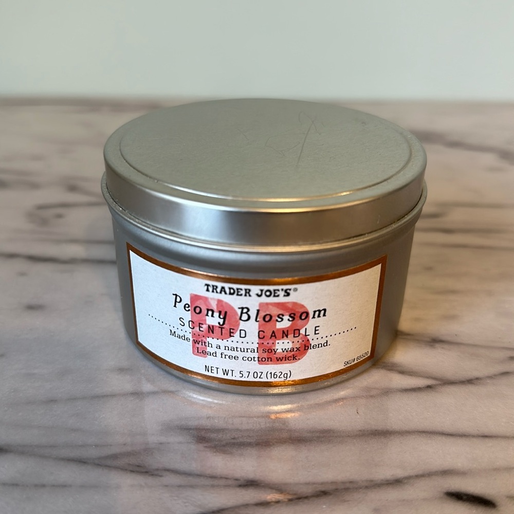 New! Trader Joe’s Peony Blossom Scented Candle